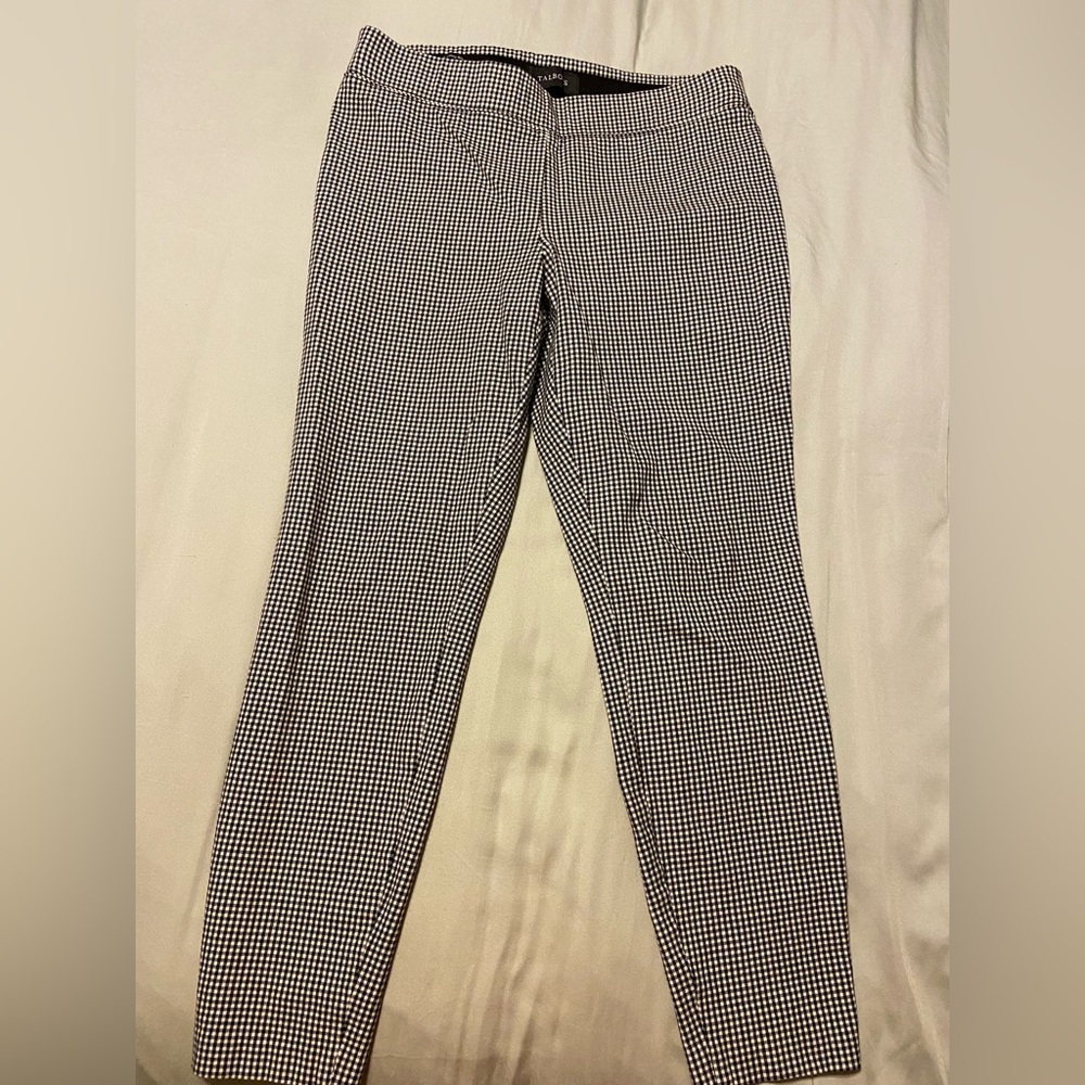 Talbots Black and White Checkered Skinny Gingham Ankle